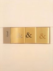 RL10 Twee gouden linten met gouden letters