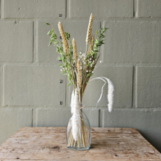Frisse mix vaasje met droogbloemen